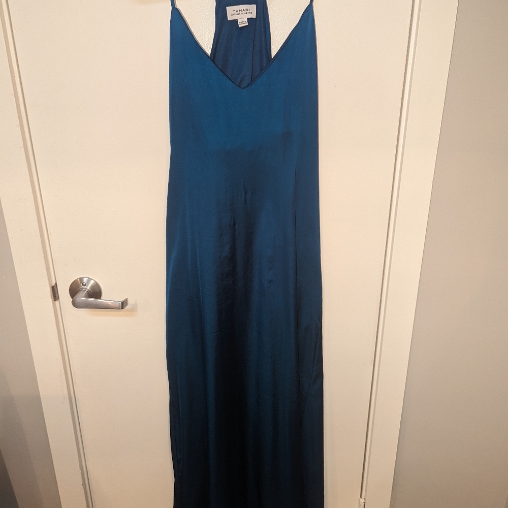 Satin Tahari slip dress